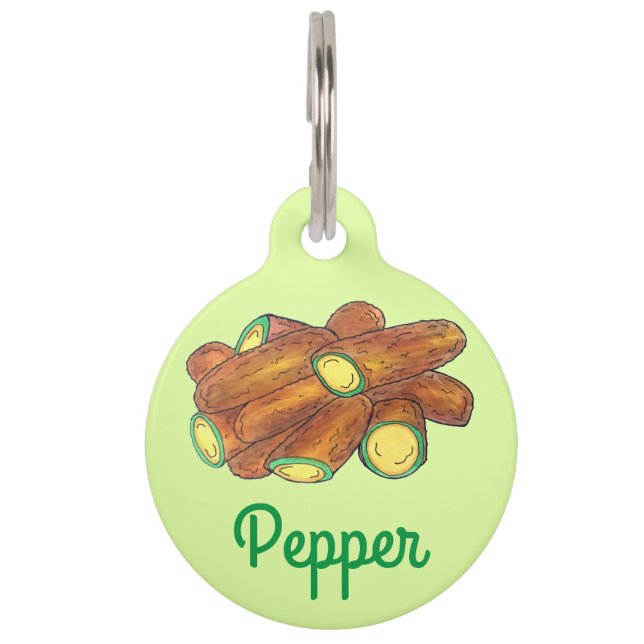 Médaillon Pour Animaux Poivron de Jalapeño frit vert Jalapeno chaud poivr (Devant)
