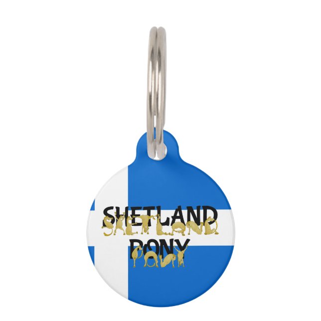 Médaillon Pour Animaux Ponies flexibles - Shetland (Dos)