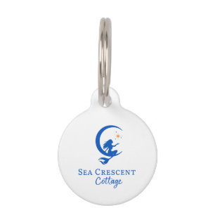 Médaillon Pour Animaux Porte-clés de chalet Sea Crescent, charme de sac