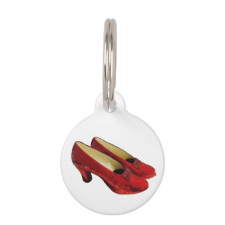 Médaillon Pour Animaux Porte-clés rond en forme de chaussures Ruby Red Sl