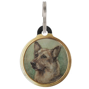 Médaillon Pour Animaux PORTRAITS DE CHIEN /Berger allemand /Modèle photo
