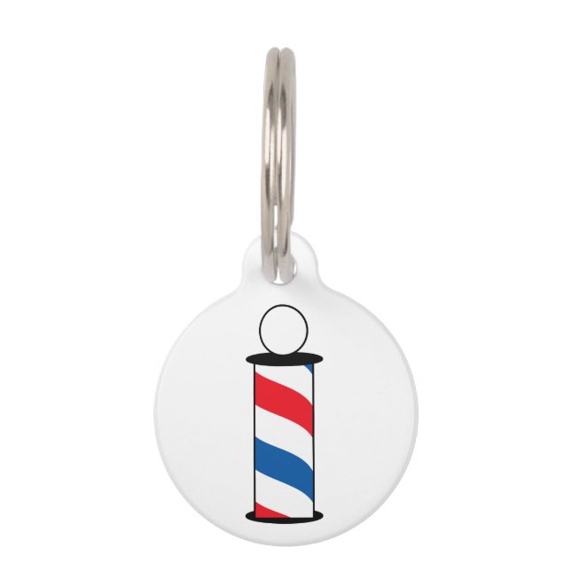 Médaillon Pour Animaux Poteau en barbier (Devant)