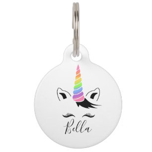 Médaillon Pour Animaux Pretty Pastel Unicorn
