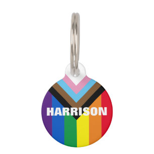 Médaillon Pour Animaux Pride arc en ciel Inclusive Lgbtq drapeau gay chat