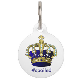 Médaillon Pour Animaux Prince corrompu Round Large Pet Tag