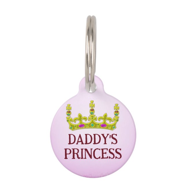 Médaillon Pour Animaux Princesse à papa (Devant)