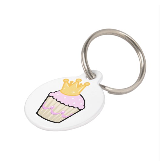Médaillon Pour Animaux Princesse Cupcake (Côté )