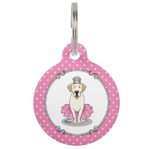 Médaillon Pour Animaux Princesse de ballet Labrador Retriever chien jaune