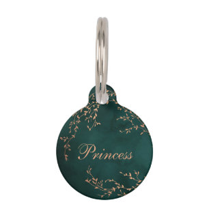 Médaillon Pour Animaux Princesse Sage Vert Élégant