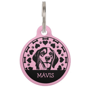 Médaillon Pour Animaux Propriétaire de chien beagle