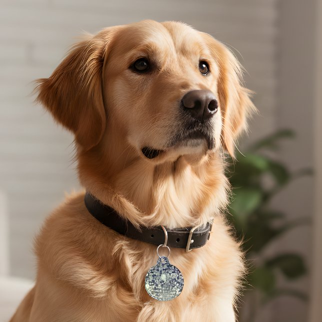 Médaillon Pour Animaux Puce d'identification de Disco Rétro (Créateur téléchargé)