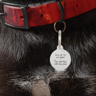 Médaillon Pour Animaux Puce d'identification pour chien et chat drôle Per
