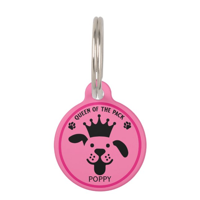Médaillon Pour Animaux Queen Of The Pack Chien (Devant)