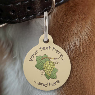 Médaillon Pour Animaux Raisins blancs