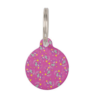 Médaillon Pour Animaux Rat et Fromage Formes Rose Tropical