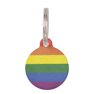 Médaillon Pour Animaux Rayures d'arc-en-ciel