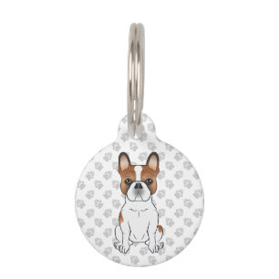 Médaillon Pour Animaux Red Piebald French Bulldog mignonne Chien & Animau