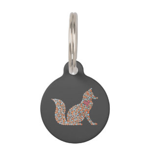 Médaillon Pour Animaux Renard pointu coloré