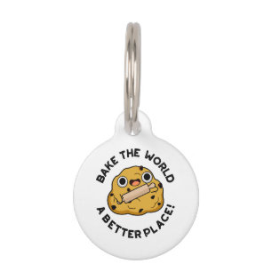Médaillon Pour Animaux Rendez le monde meilleur en cuisinant Mignonne pla