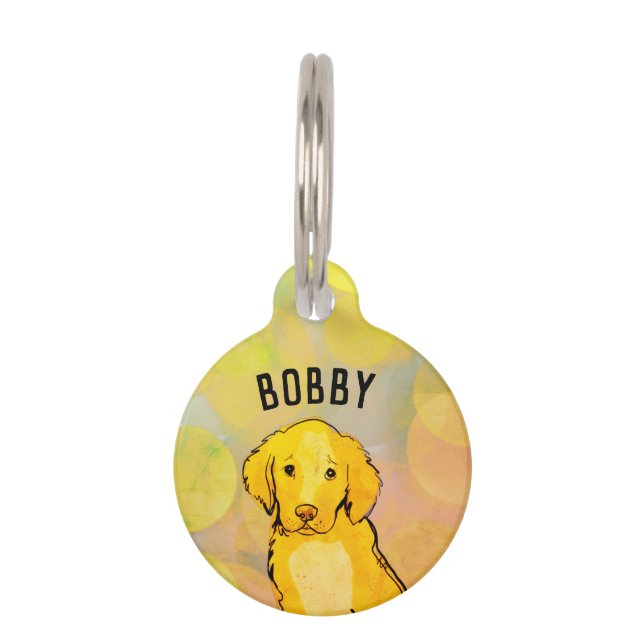 Médaillon Pour Animaux Retriever doré (Devant)