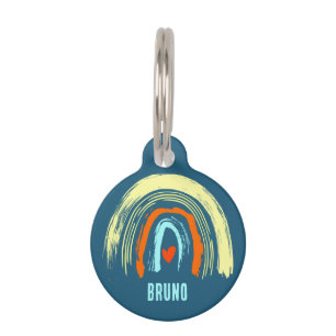 MÉDAILLON POUR ANIMAUX RÉTRO DE CONCEPTION BOHO CLASSIQUE PERSONNALISÉ