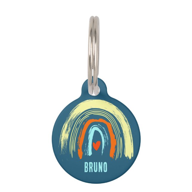 MÉDAILLON POUR ANIMAUX RÉTRO DE CONCEPTION BOHO CLASSIQUE PERSONNALISÉ (Devant)