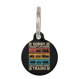 Médaillon Pour Animaux Rétro Wagon Train Lover Modèle ferroviaire Conduct