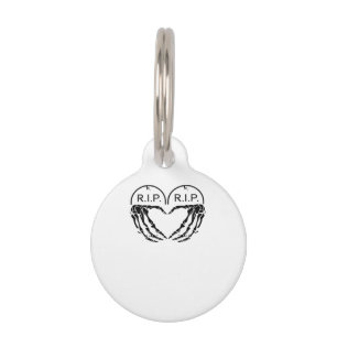 Médaillon Pour Animaux Rip, Conception En Forme De Coeur Faite De Gravest