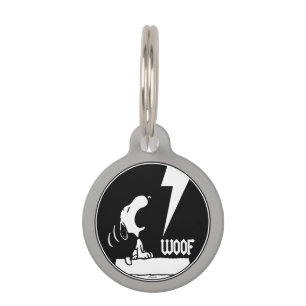 Médaillon Pour Animaux Rock Tees Snoopy Hurle Ajoutez Votre Nom