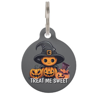 Médaillon Pour Animaux Round Pet Tag : HALLOWEEN Treat