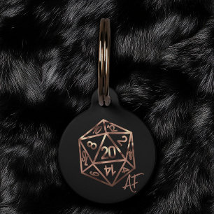 Médaillon Pour Animaux RPG Crit AF Jeu de plateau Imaginaire en cuivre