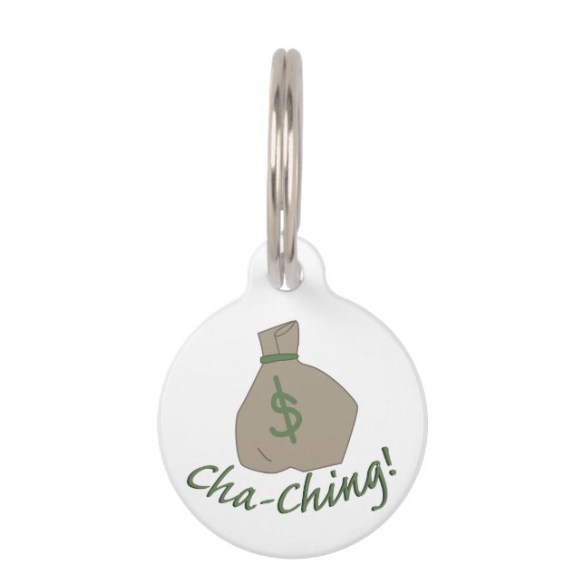 Médaillon Pour Animaux Sac de Cha-ching (Devant)