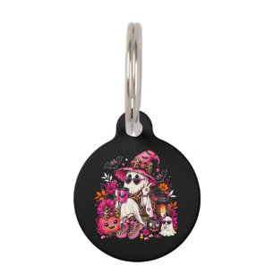Médaillon Pour Animaux Saison effrayante Gentil fantôme en chapeau de sor