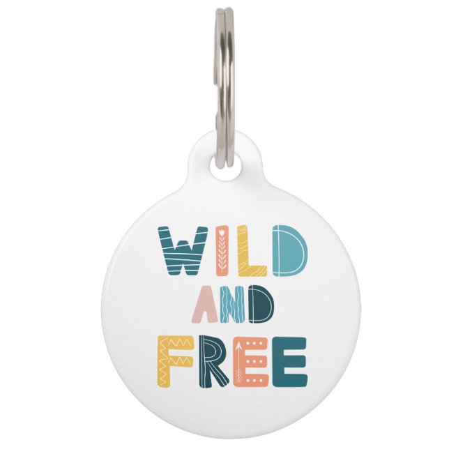 Médaillon Pour Animaux Sauvage et libre (Devant)