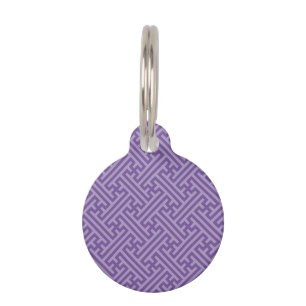 Médaillon Pour Animaux Sayagata motif, japonais, violet et rose
