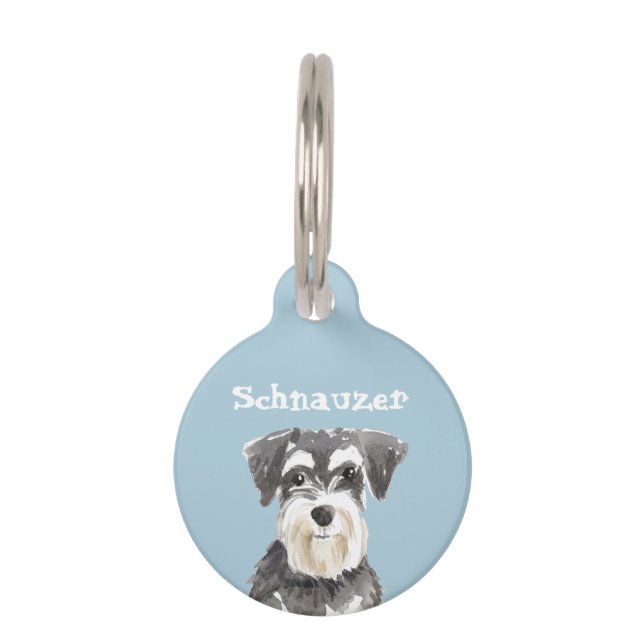 Médaillon Pour Animaux Schnauzer miniature (Devant)