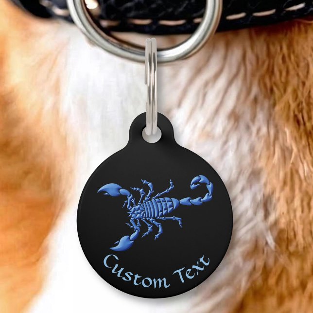 Médaillon Pour Animaux Scorpion bleu (Créateur téléchargé)