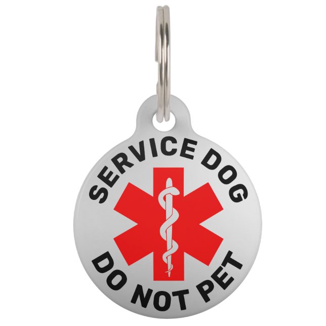 Médaillon Pour Animaux Service Dog Do Not Pet (Devant)