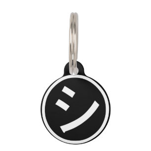 Médaillon Pour Animaux ㋛ Shi Kana Katakana Smiling Emoji / Emoticon