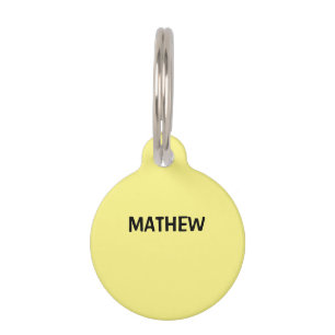 Médaillon Pour Animaux simple lettre initiale monogramme ajouter votre no