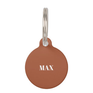 Médaillon Pour Animaux Simple Modern Custom terracotta chien chat Nom inf