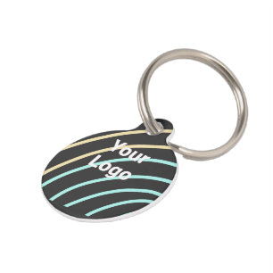 MÉDAILLON POUR ANIMAUX SIMPLE MODERNE MODERNE MONOGRAM ÉLÉGANT CHIC STYLE