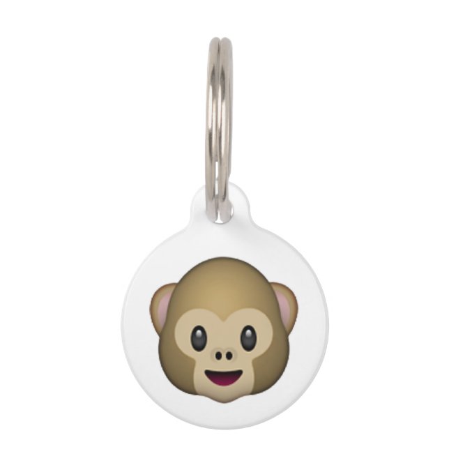 Médaillon Pour Animaux Singe - Emoji (Dos)