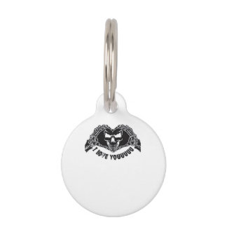 Médaillon Pour Animaux Skeleton Hands Skull, Halloween Design Pour Backgr