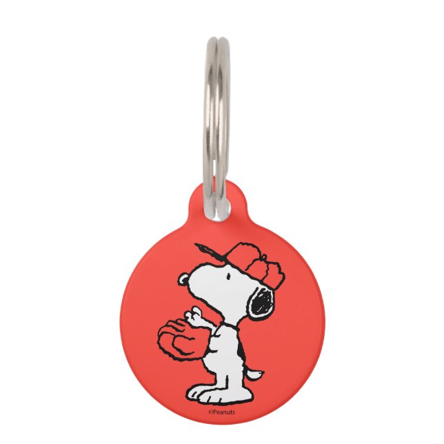 Médaillon Pour Animaux Snoopy Varsity Motif sportif (Devant)