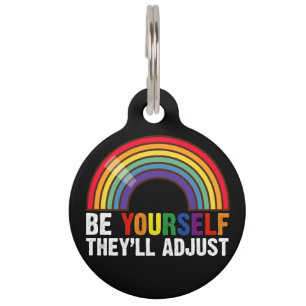 Médaillon Pour Animaux Soyez vous-même, ils s'adapteront LGBTQ Arc-en-cie