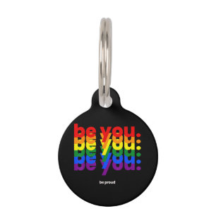 Médaillon Pour Animaux Soyez vous soyez fier LGBTQ Fierté Arc-en-ciel Les