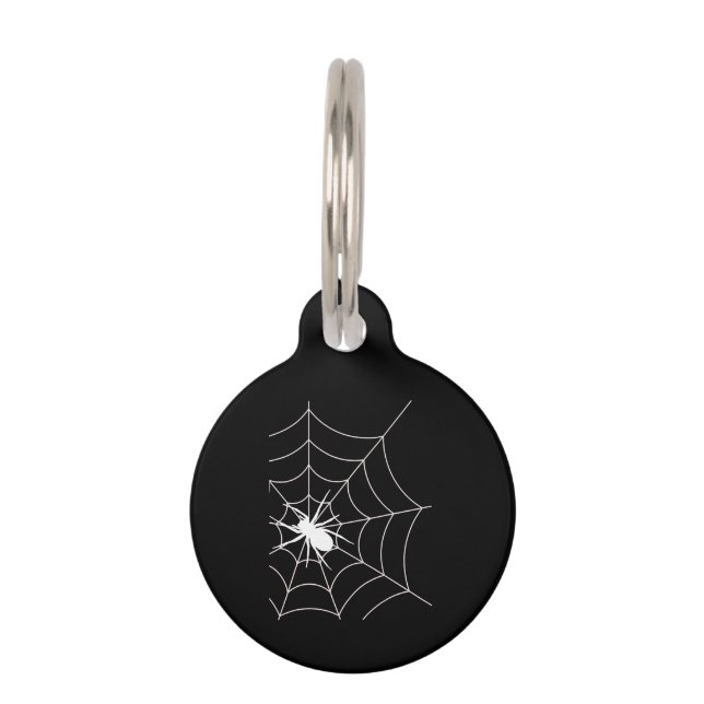 Médaillon Pour Animaux Spider Web Grossesse Faire-part Halloween (Devant)