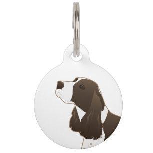 Médaillon Pour Animaux Springer Spaniel Chien de base race Silhouette Bro