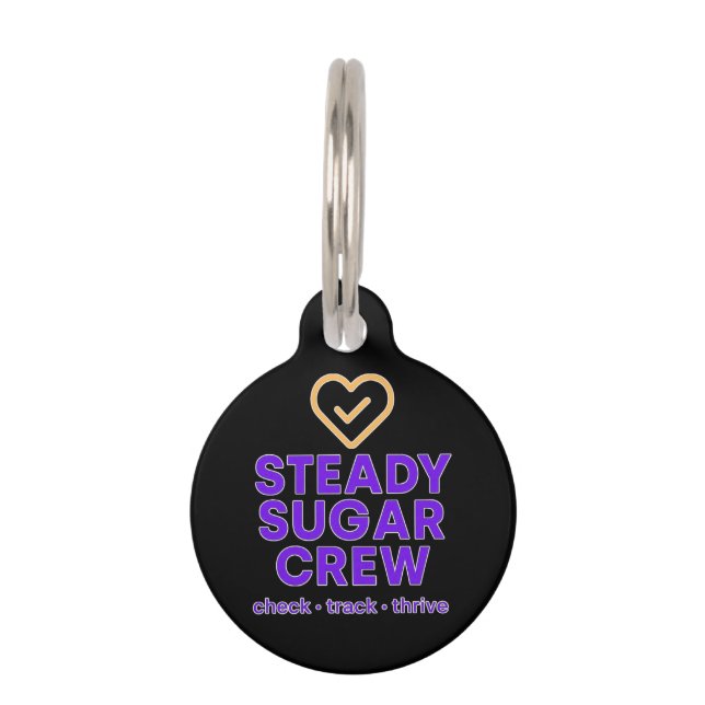 Médaillon Pour Animaux Steady Sugar Crew Empowering Wellness and Balance  (Devant)